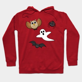 Kawaii Creepy Night Creatures Set Hoodie